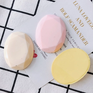 Patchs ovales géométriques en résine rose beige jaune pour accessoires de cheveux