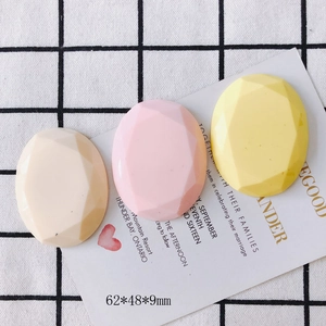Patch en résine diamant irrégulier minimaliste pour accessoires cheveux DIY