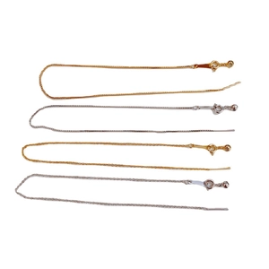 Adjustable DIY gold and silver plated O-chains with round slide beads for jewelry making