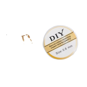 0.6mm gold-plated copper wire on spool for DIY jewelry making and wire wrapping