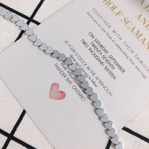 Polished dark grey hematite heart beads on a chain for DIY jewelry making and crafts