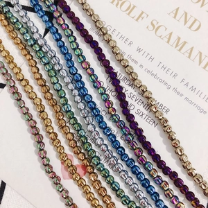 Bunte 4mm Hämatitperlen in Kürbisform für DIY-Schmuck und handgefertigte Accessoires