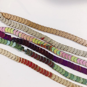 Arrowhead hematite beads in multiple metallic colors for DIY jewelry making