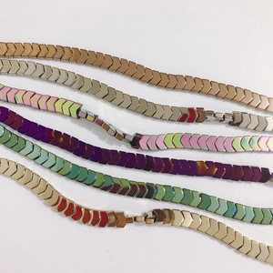 Arrowhead hematite beads in six metallic finishes for handmade jewelry making