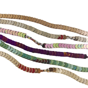 Arrowhead hematite spacer beads for DIY jewelry in gold, silver, and rainbow plating