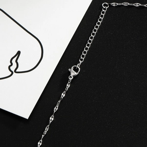 Collana girasole in acciaio inossidabile con chiusura a moschettone e catena di estensione