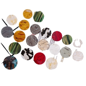 Sortierte Acetat-Acryl-Anhänger mit Marmor- und Schildpattmuster für DIY-Schmuck