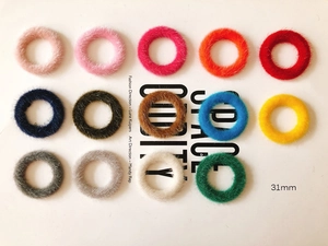 Ciondoli ad anello in velluto peluche da 31mm in 14 colori per gioielli fai-da-te