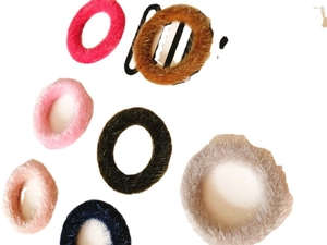 Set di elastici per capelli rotondi in peluche colorati per accessori gioielli fai da te