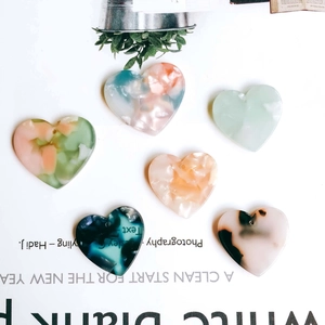 Heart Shape Resin Pendants Marble Tortoise Shell Texture For DIY Earring Jewelry Making Accessories Craft Findings