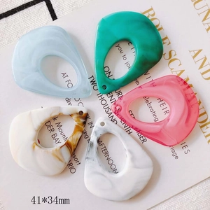 DIY teardrop geometric resin earring pendants in solid colors and marble patterns