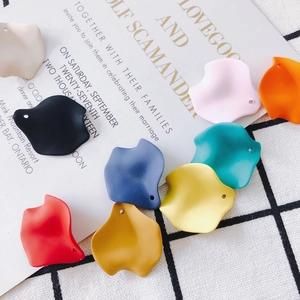 Colorful resin flower petal jewelry charms in matte finish for DIY earring making