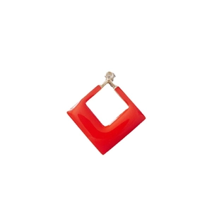 Pendentif géométrique moderne en émail rouge et doré pour la création de bijoux DIY et boucles