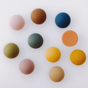 Set of 10 matte resin round charms in Morandi colors for DIY phone cases and shoes