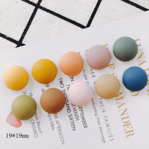 Matte resin semicircular beads 19mm in 10 assorted colors for DIY crafts and shoes