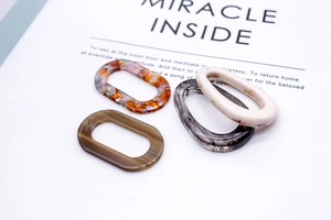 Détails de maillons en résine ovale en écaille et marbre pour la création de bijoux DIY