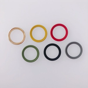 Legierung Gedrehte Runde Kreis Anhänger Für Ohrringherstellung Einfache Lackierte Schmuck DIY Zubehör Bunte Charms