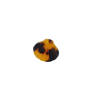 Muschelförmiger Essigsäure-Ohrringanhänger mit Bernstein-Schildpatt-Textur für DIY-Schmuck