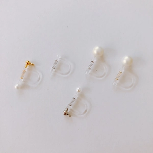 Invisible Transparent Resin Earring Clip Converters With Faux Artificial Pearl DIY Jewelry Findings For Non Pierced Ears Accessory