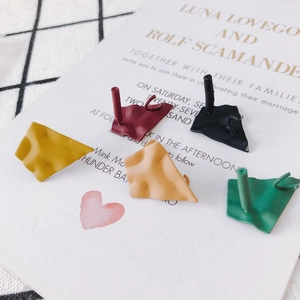 Unregelmäßige Geometrische Matte Ohrstecker Für Damen DIY Schmuckherstellung Zubehör Mit Silber Ohrringpfosten Legierung Ohrringe