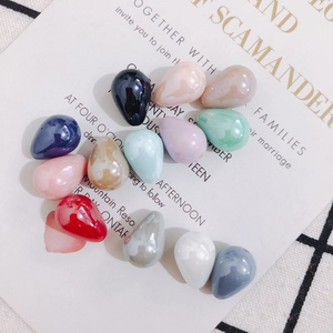 Water Drop Shape Resin Faux Artificial Pearl Charms For Jewelry Making DIY Handcrafted Earring Necklace Pendant Accessories