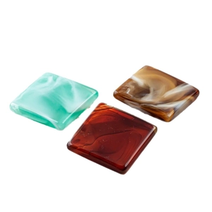 Faux agate resin square beads with marble texture for DIY clothing accessories