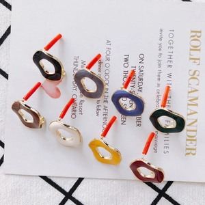 Pendentifs Goutte d'Huile en Alliage Émail Rond Irrégulier pour Fabrication Bijoux Boucles d'Oreilles DIY Accessoires Vintage