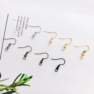 DIY jewelry fish hook earrings set in seven metallic colors like gold and silver