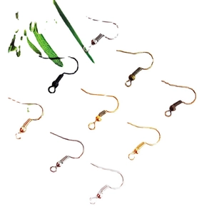 Assorted DIY jewelry fish hooks in gold silver and bronze colors for earring making