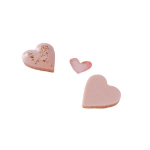 DIY pink heart resin charms with embedded dried flowers for handmade jewelry making