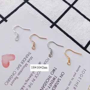 Detailed view of S925 silver plated earring hooks set in 4 colors with size 18x16x2mm