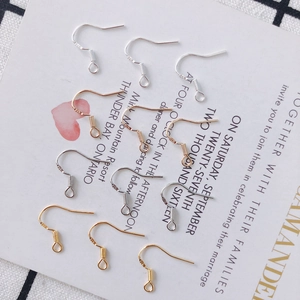 S925 Sterling Silver Earring Hooks For DIY Jewelry Making Findings Electroplated French Fish Hooks With Ball And Coil For Women