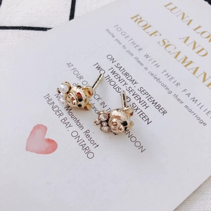 Cute 3D Teddy Bear Charms Gold Plated Alloy Rhinestone Faux Artificial Pearl Pendants For DIY Earrings Necklaces Jewelry Making Women