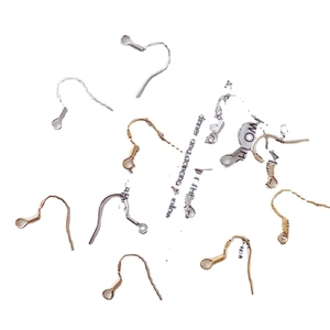 DIY S925 sterling silver earring hooks in gold and silver colors with spring loop