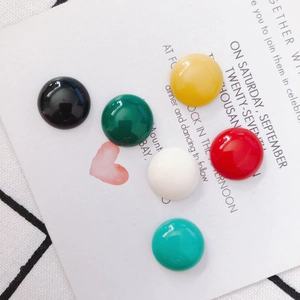 Glossy semi-circle resin charms in six colors for DIY earring and jewelry making