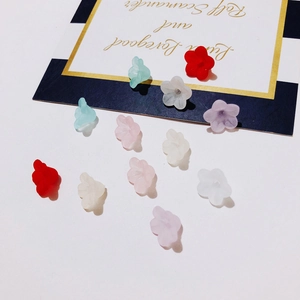 Frosted Resin Flower Petal Charms Candy Color Floral DIY Jewelry Making Findings Handmade Earrings Necklace Pendants Accessories