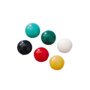 Set of colorful semicircular resin jewelry pendants in six vibrant glossy finishes