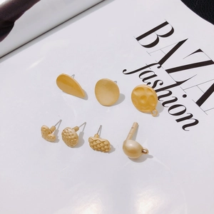 Matte gold geometric DIY earring accessories featuring teardrop and heart shapes