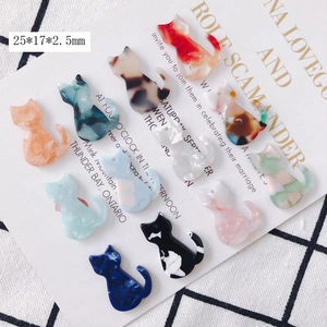 Breloques chat en acrylique coloré pour la fabrication de bijoux faits main
