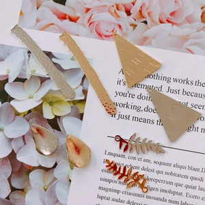 Pendentifs géométriques dorés DIY en forme de feuille et bande pour bijoux