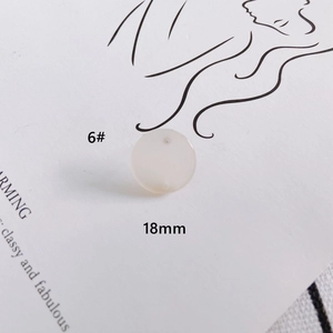 Macro detail of 18mm round white resin bead for DIY jewelry making accessories