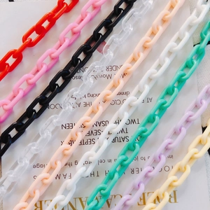 Colorful Plastic Acrylic Link Chain DIY Jewelry Making Accessory For Bag Phone Strap Necklace Handcrafted Supplies