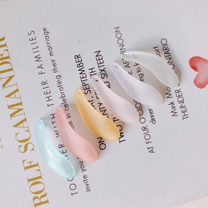 Frosted teardrop DIY charms in pastel colors with pre-drilled holes for jewelry making