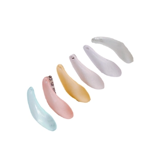 Colorful macaron pearlescent plastic leaf pendants for DIY handmade jewelry crafting