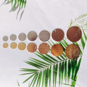 DIY matte Metall-Rundanhänger für Ohrringe in verschiedenen Größen und Metalloberflächen