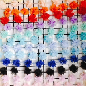 DIY colorful chiffon 3D flower petals accessories for clothing decorations