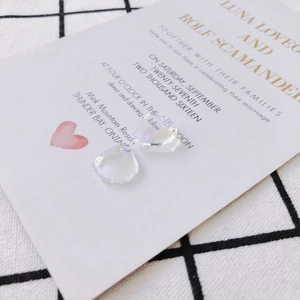 Iridescent heart-shaped crystal glass beads for DIY jewelry making and handmade crafts