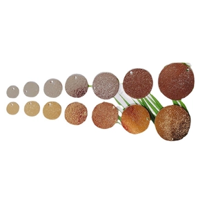 Matte runde Metallanhänger in verschiedenen Größen und Farben für DIY-Schmuckherstellung