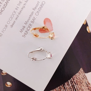 Adjustable gold and silver screw ear clip converters for non-pierced earrings diy