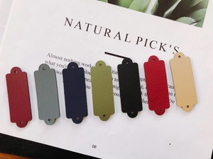 Accessori per orecchini in pelle in 7 colori con angoli arrotondati rettangolari e fori